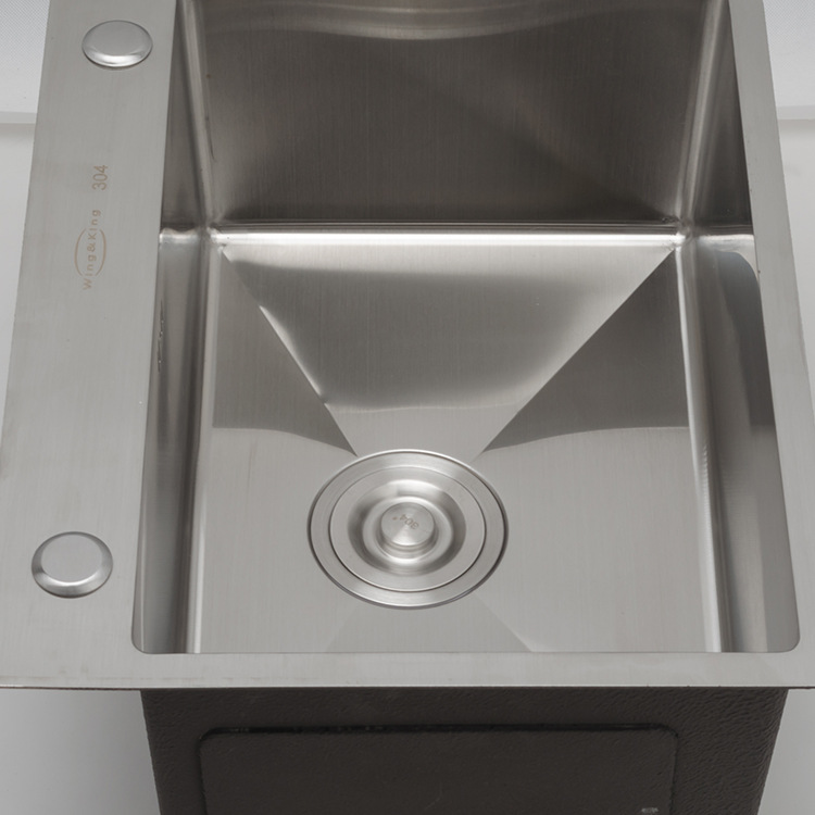 不锈钢水槽5040手工盆单槽厨房五金洗菜盆拉丝水槽洗碗盆特价直销