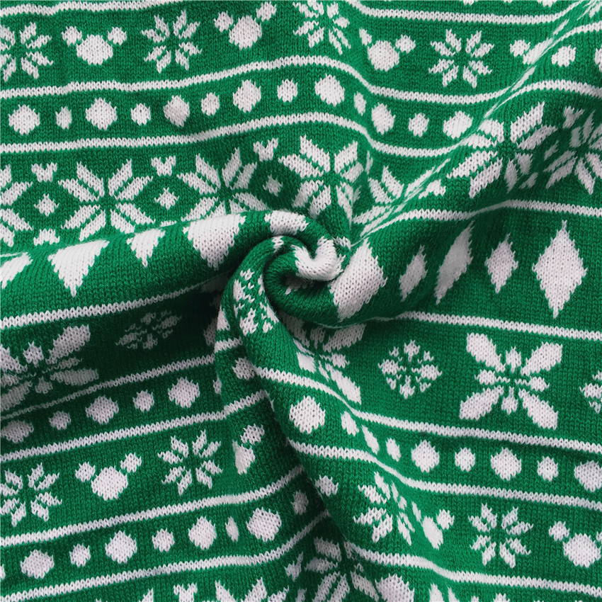 厂家直销针织毛线提花面料 圣诞帽子睛纶雪花毛线布 提花圣诞面料