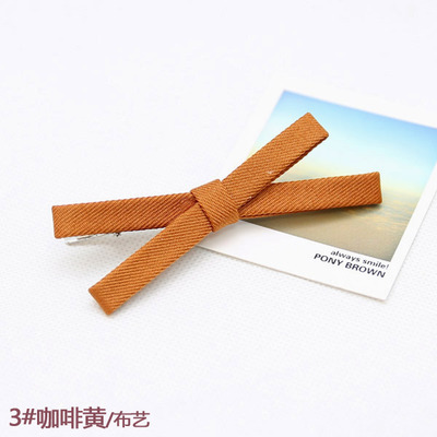 Korean Side Clip Hair Accessories Fresh Fabric Bow Bang Clip Natural Fashion Duckbill Clip Hair Clip Wholesale