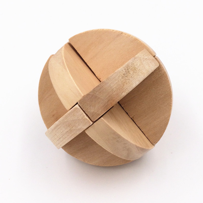 孔明锁鲁班锁 成人儿童益智力解锁解压 木制玩具 鲁班球