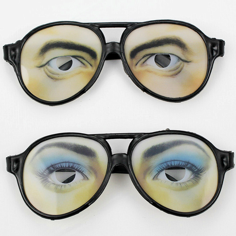 1万圣节愚人节整人玩具男女搞怪搞笑眼镜对视眼镜