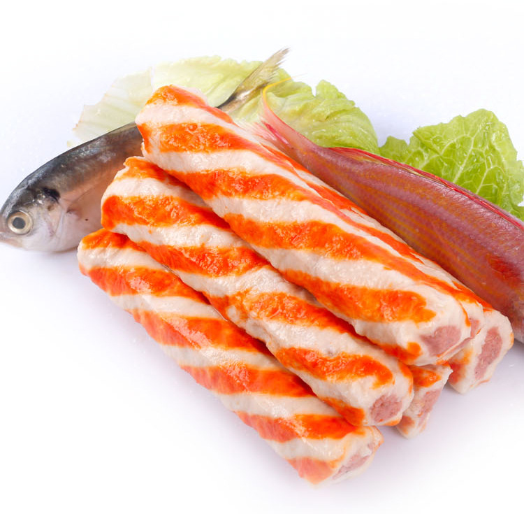 海之福烤鱼棒鱼糜制品冷冻品2500g包装煎炸炒烧烤小吃 约50g/条