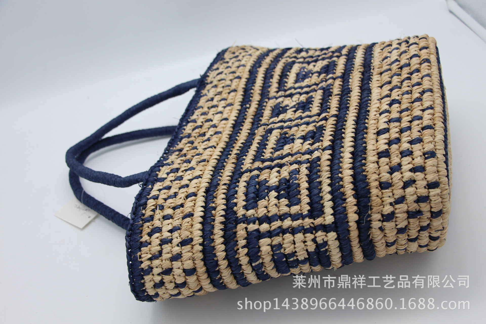 波西米亚风格拉菲草手工编织草编包女士手提包单肩包