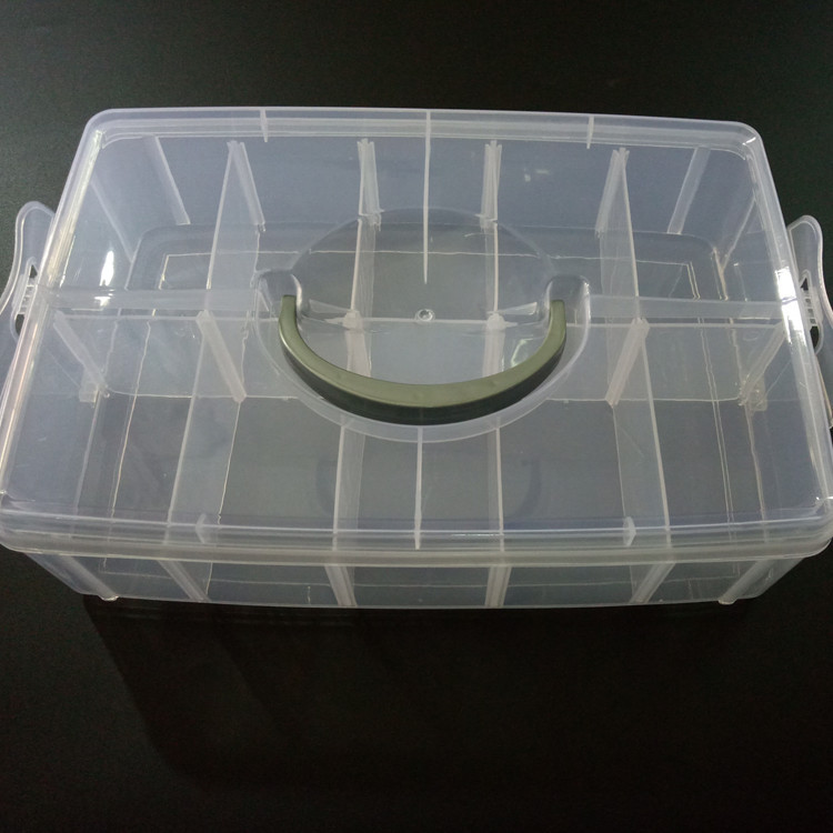 Handle 10 Grid Detachable Transparent Plastic Storage Box Detachable Plastic Storage Box Plastic Fishing Gear Ornament Storage Box