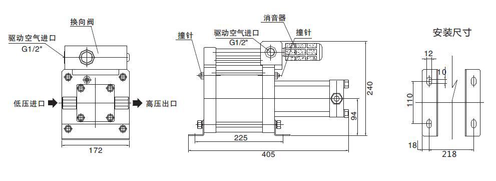 长期供应 思创7:1气体增压泵 空气加压器 气动气体加压机