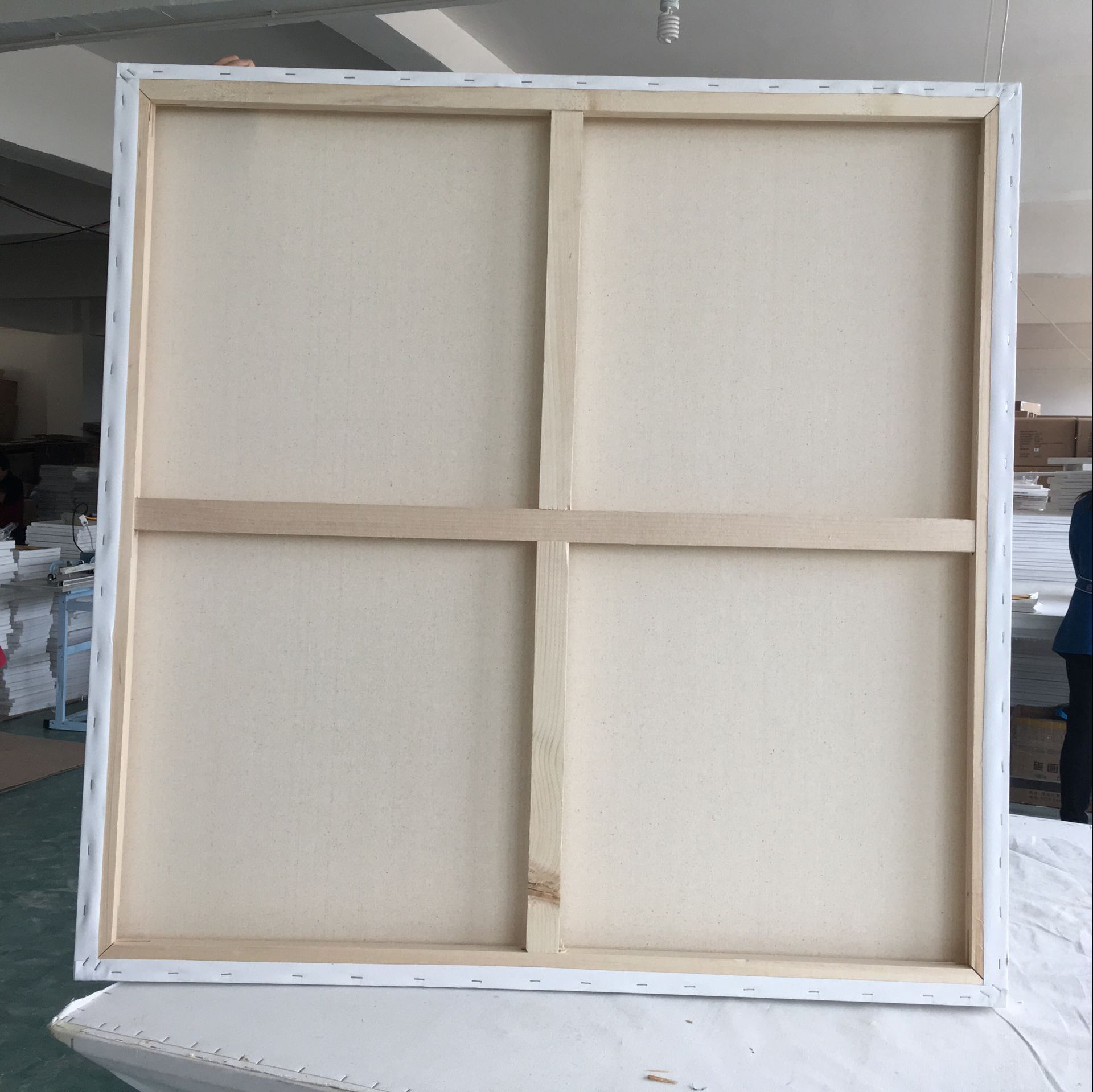 鸿轩画材亚麻混纺油画框帆布框30*100加厚中纹松木风景写生