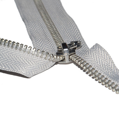 5#黄镀白开口拉链 可定制尺寸 现货库存