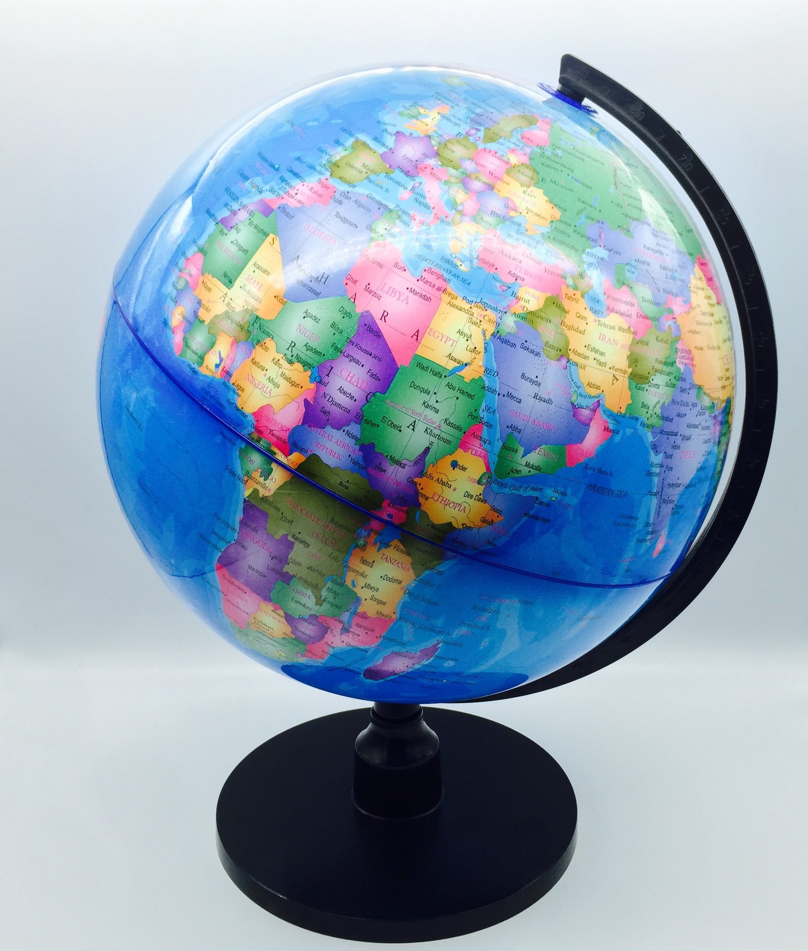 【工厂直销】直径32cm一体成型高清印刷英文版办公教学pvc地球仪