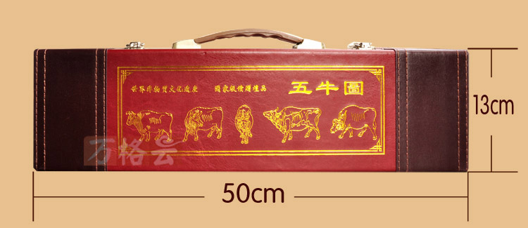 厂家供应蔚县剪纸画大幅窗花小五牛图民间手工艺外事出画礼品批发
