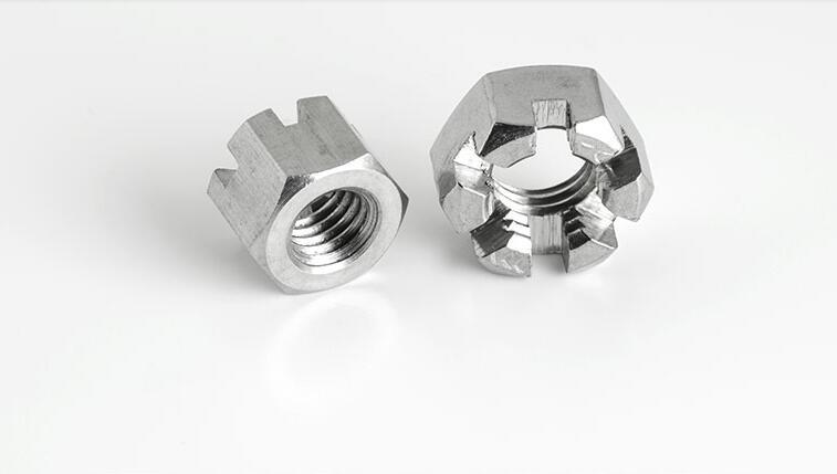 304不锈钢gb6178 1型六角开槽螺母槽型螺帽m8m10m12m14m16m20m24