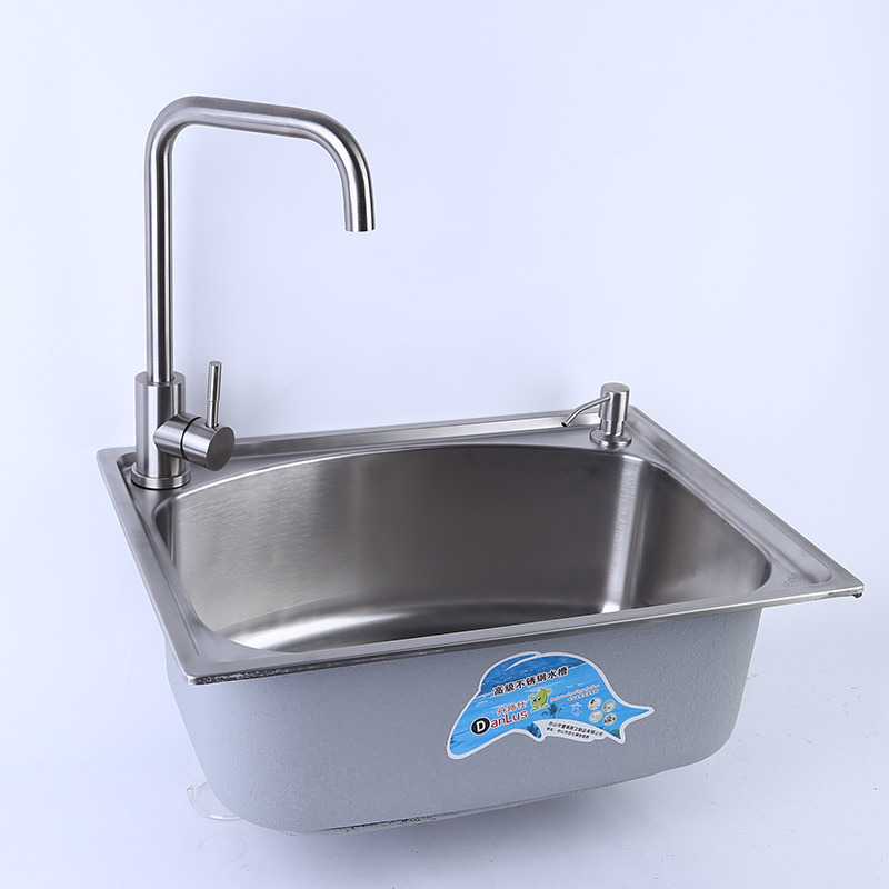 Kitchen 5641 Stainless Steel Sink Household Stainless Steel Vegetable Washing Basin Sink Faucet and Accessories Supply