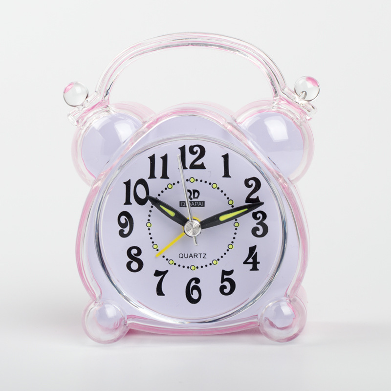 creative transparent hand crystal little alarm clock