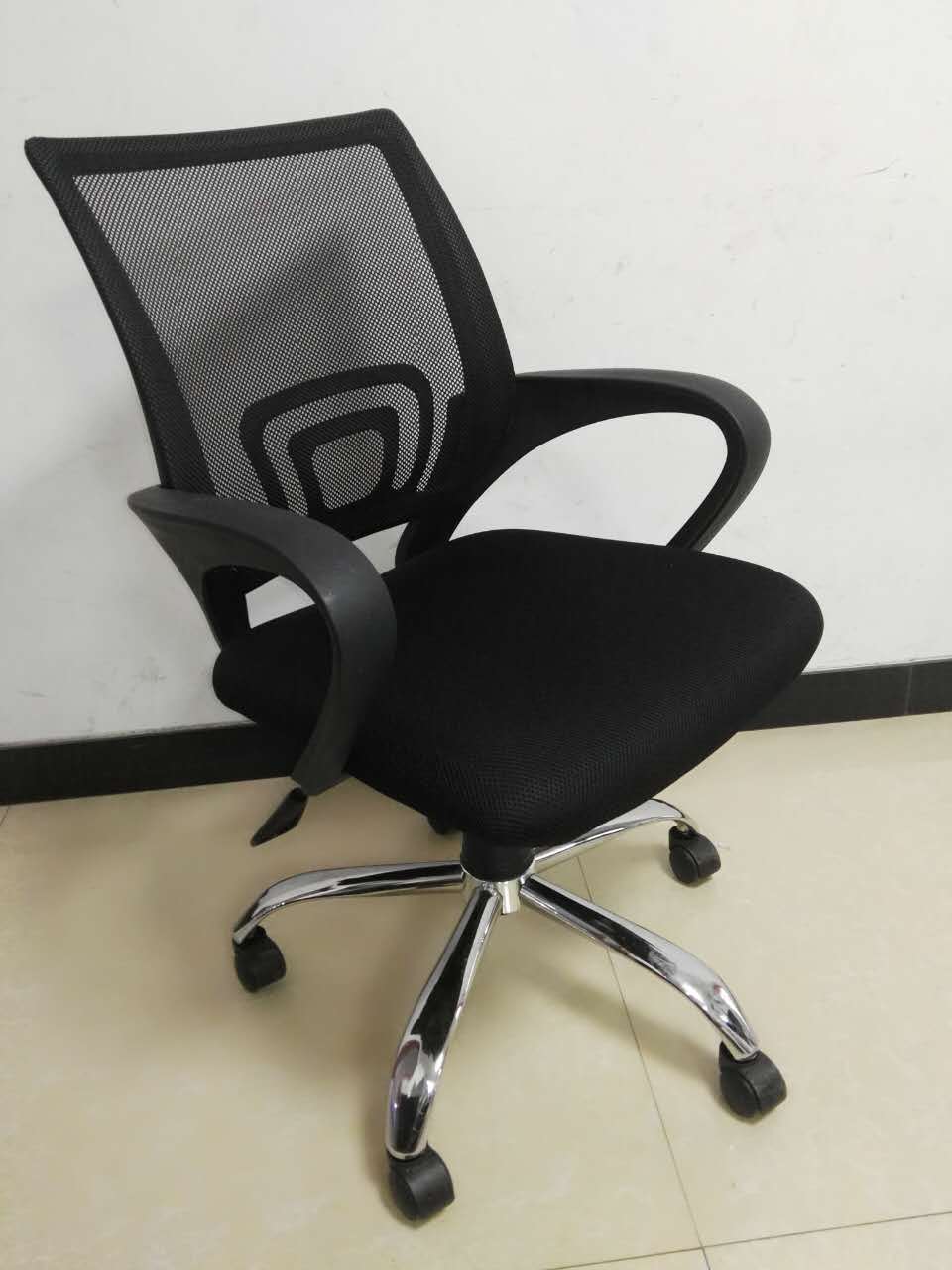 厂家直销透气黑色网布椅子 弓字架办公椅 带扶手电脑椅家用椅批发