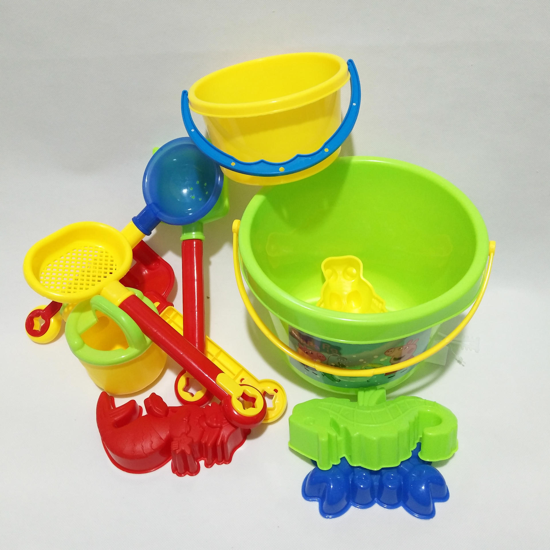 新款大号沙滩桶十一件套 玩水玩沙工具 夏天儿童玩具 地摊玩具