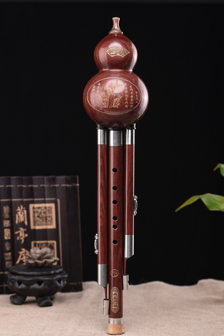 吹奏类乐器 葫芦丝c调降b调初学演奏全红木云南吹奏类乐器 批发