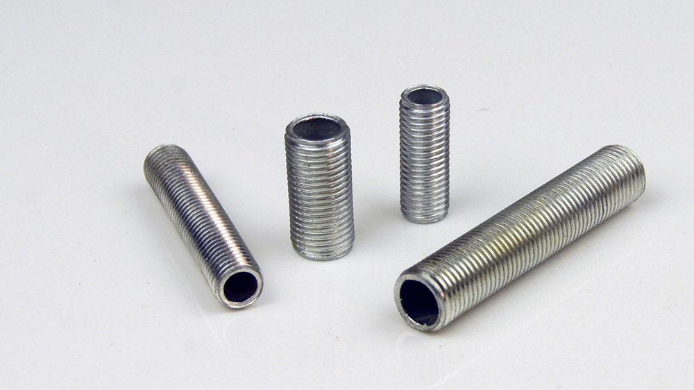 m8/m10全牙空心牙管 镀锌外牙螺杆牙条丝杆细牙穿线牙杆 灯具配件