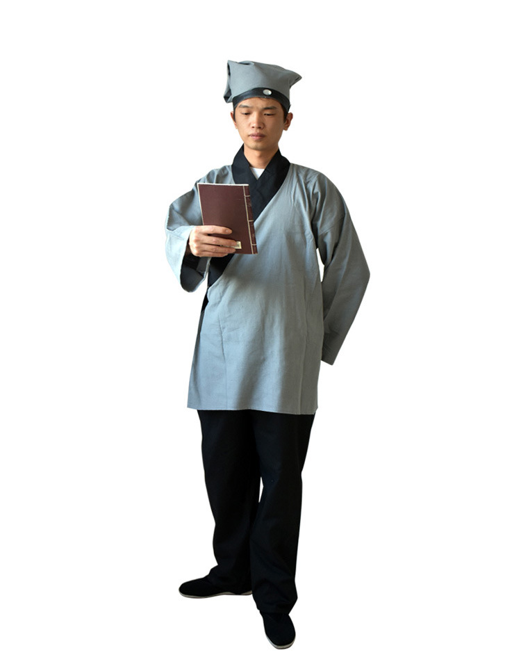 古装男女小二演出服粗布汉服古代穷书生表演服装成人家丁衙役工作