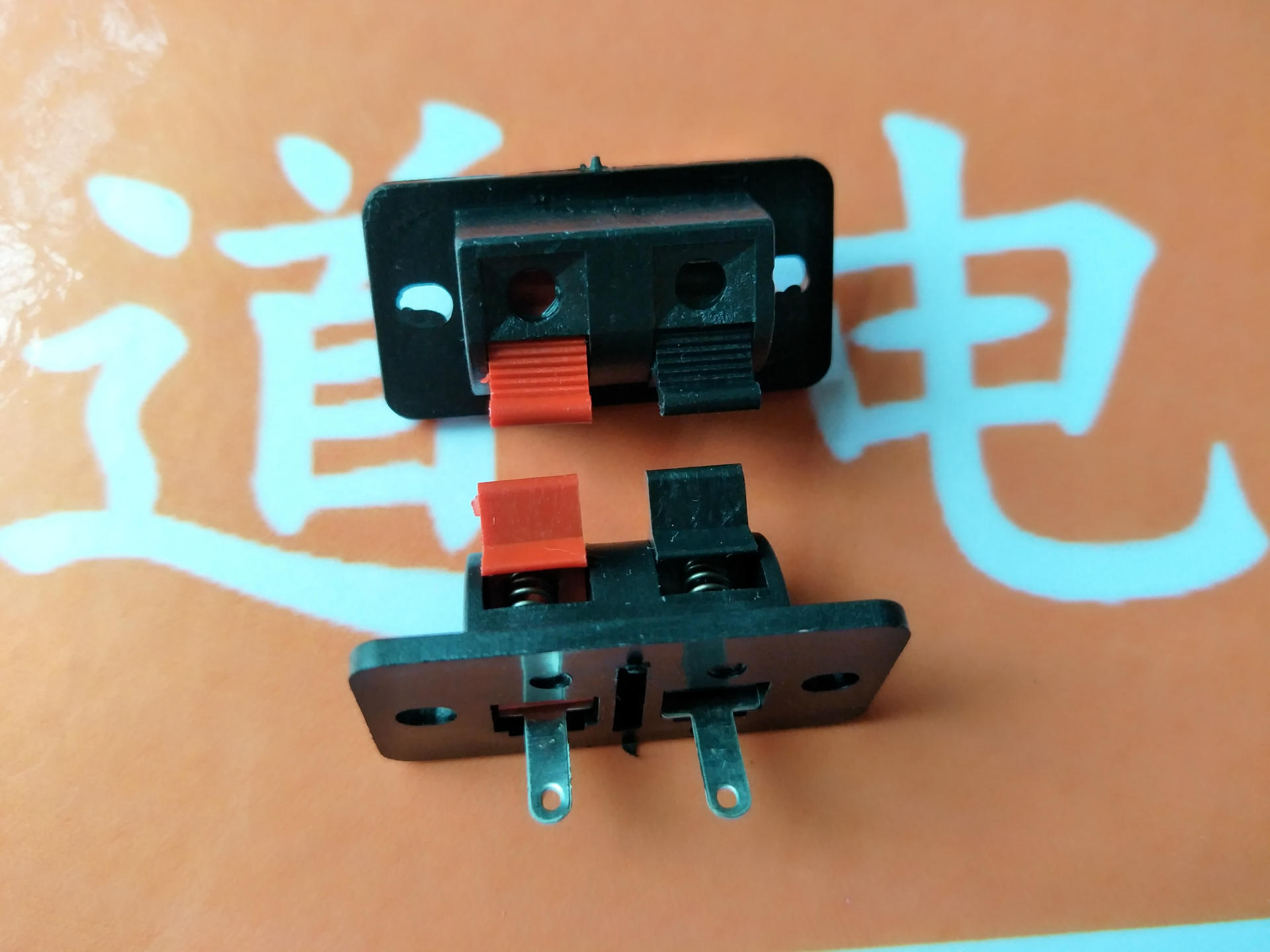 弹簧接线柱接线夹 二联弹簧接线板 弹簧接线插座 测试夹子wp2