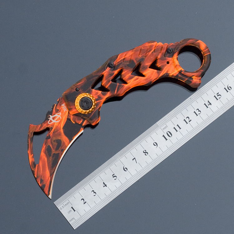 户外刀具鹰爪x64蝎子爪魔蝎爪野外求生折叠刀防身刀收藏刀
