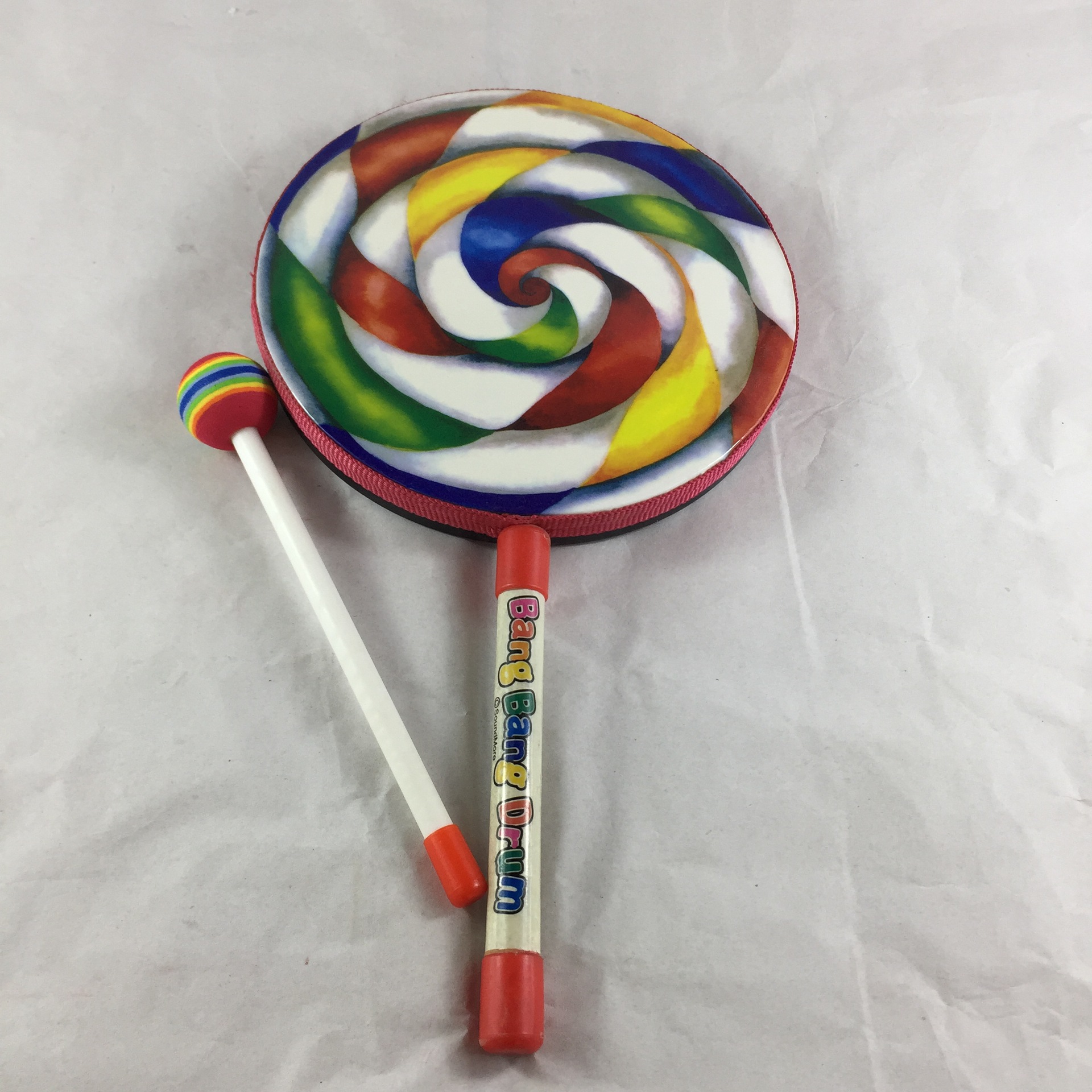 儿童棒棒糖鼓 厂家直供奥尔夫手敲鼓 幼儿园教具儿童舞蹈敲打鼓