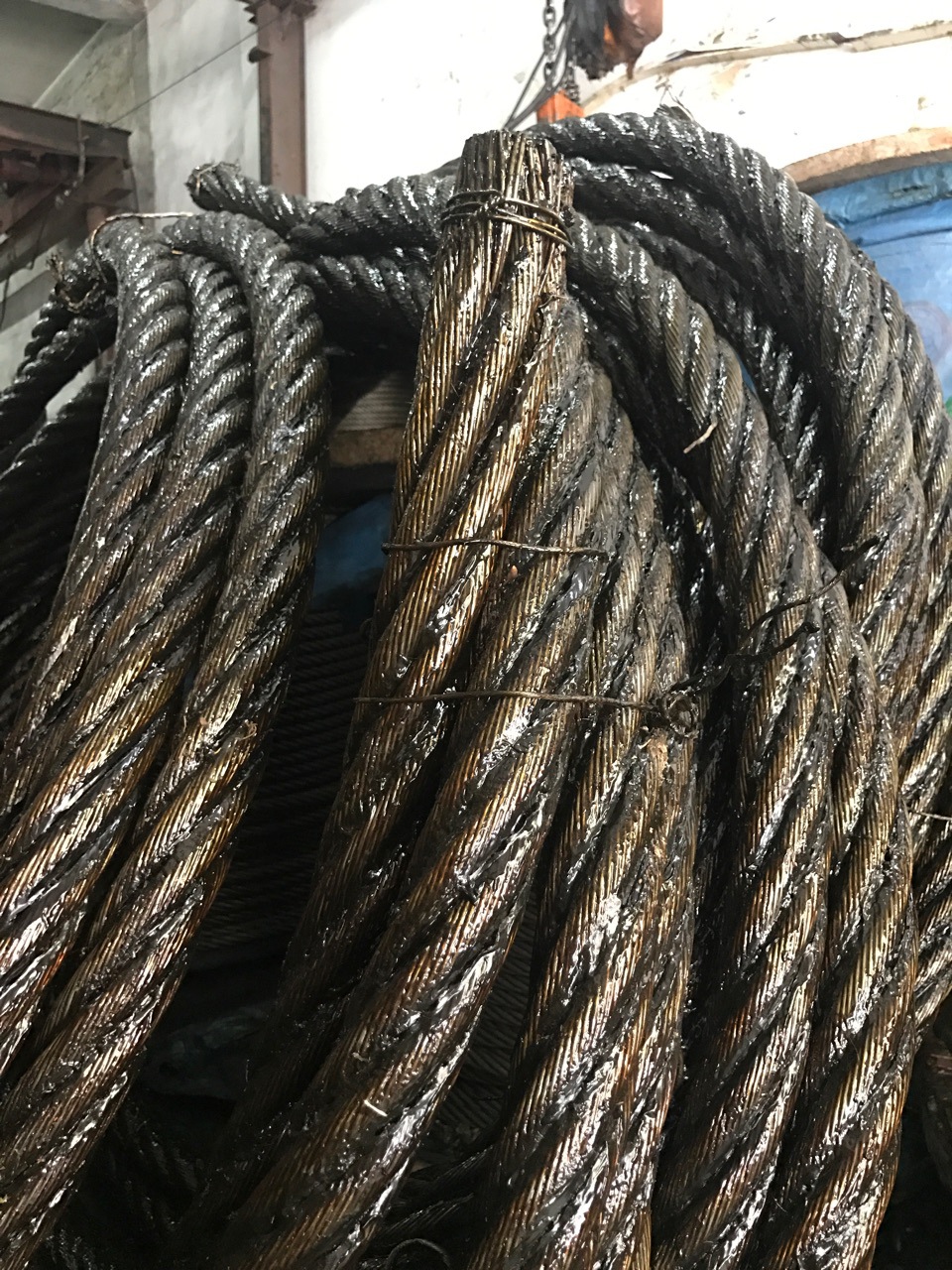 贵州巨龙光面6*37麻芯钢丝绳/般用/起重吊装专用钢丝绳48吊桥梁绳