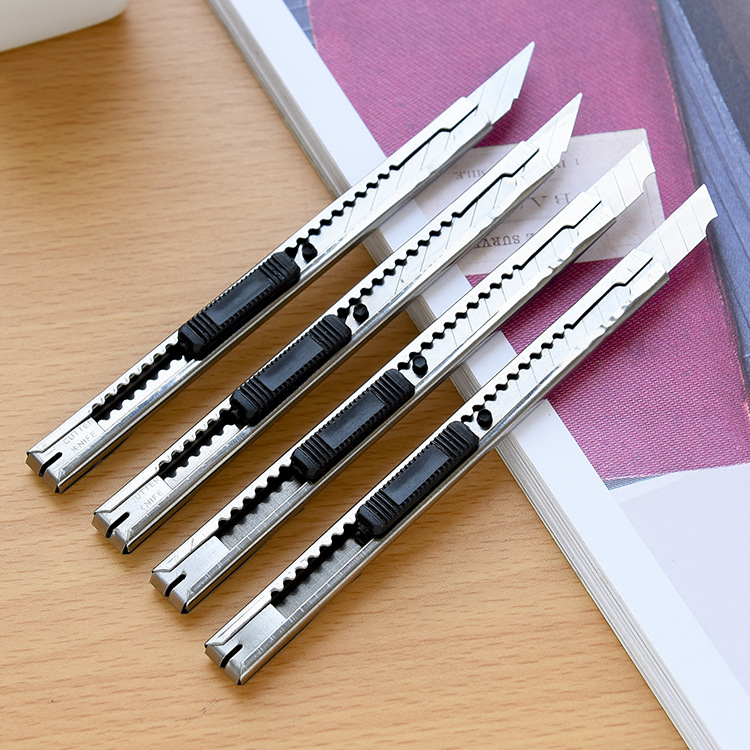 Small Portable Art Knife Stainless Steel Utility Knife Metal Office Stationery Multi-Functional Handmade Paper Cutter Factory Wholesale