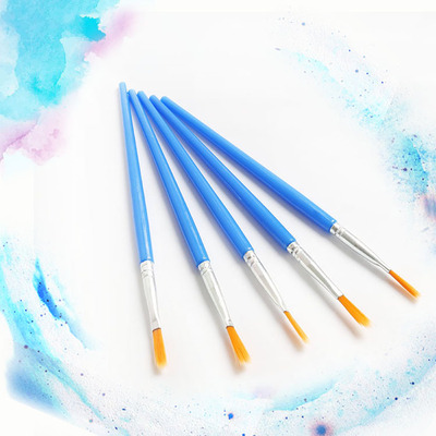 圆头尼龙毛勾线笔平头绘画笔 数字油画水粉笔水彩画笔油画笔