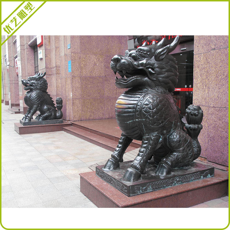 铜雕麒麟 厂家制作各种纯铜动物雕塑