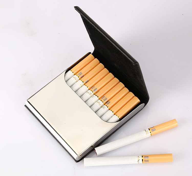 批发10支烟盒不锈钢烟盒防压坏烟包外带便携大方烟盒翻盖