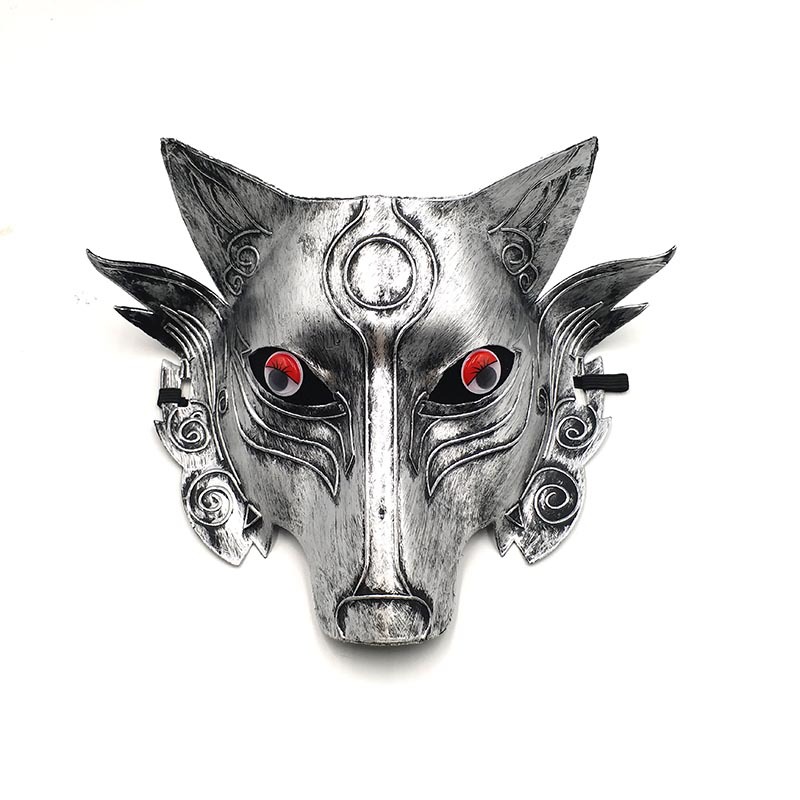 万圣节狼人杀面具恐怖搞怪加厚狼头面具狼头面罩游戏道具厂家批发