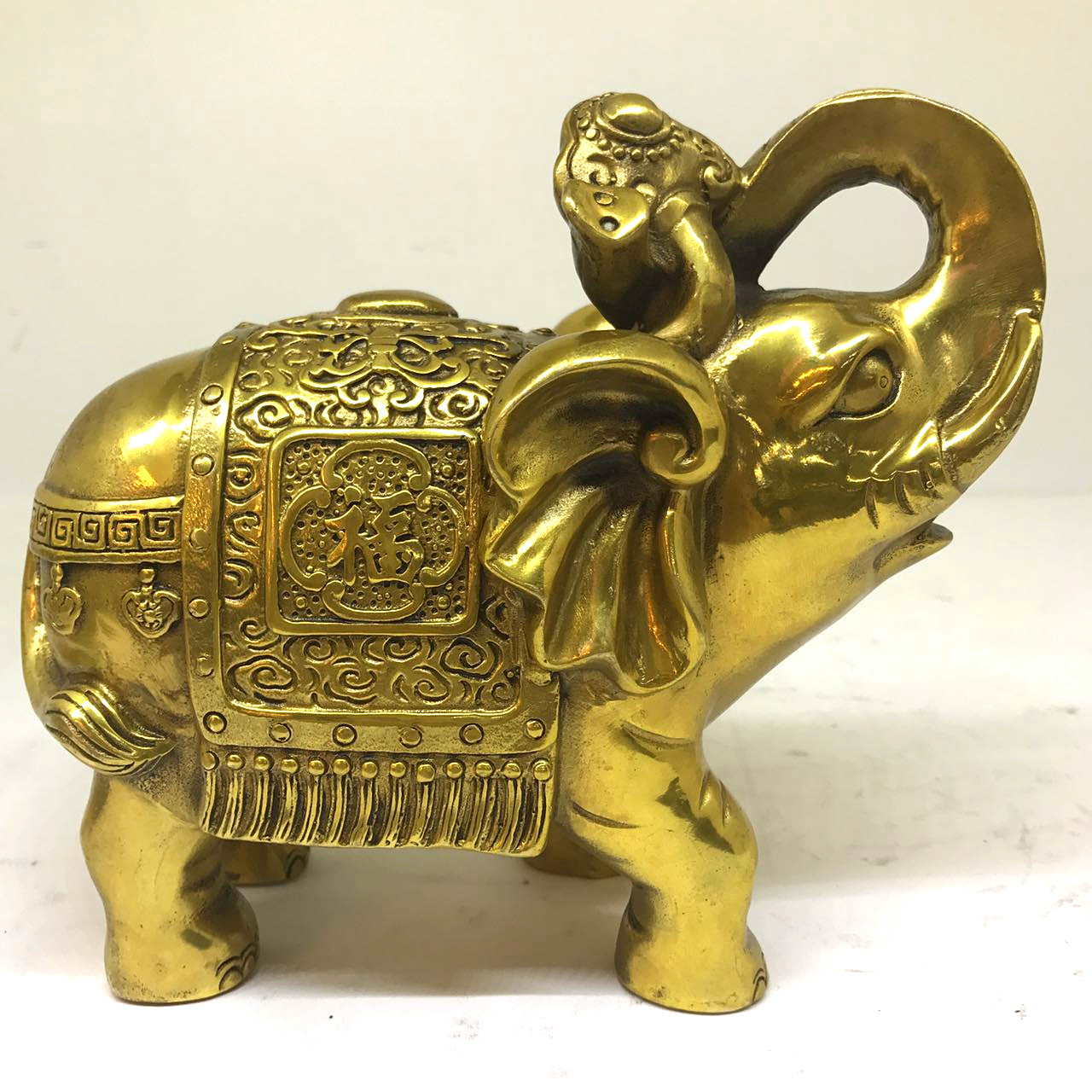 开光摆件工艺品鎏金纯铜大象铜象铜招财象铜风水吉祥如意吸水象