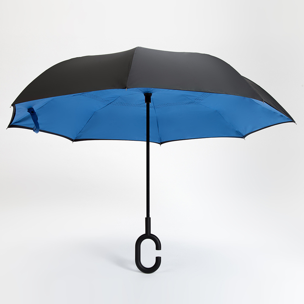 反向雨伞免持式反骨伞可站立 直杆伞c型汽车雨伞外贸雨伞厂家批发