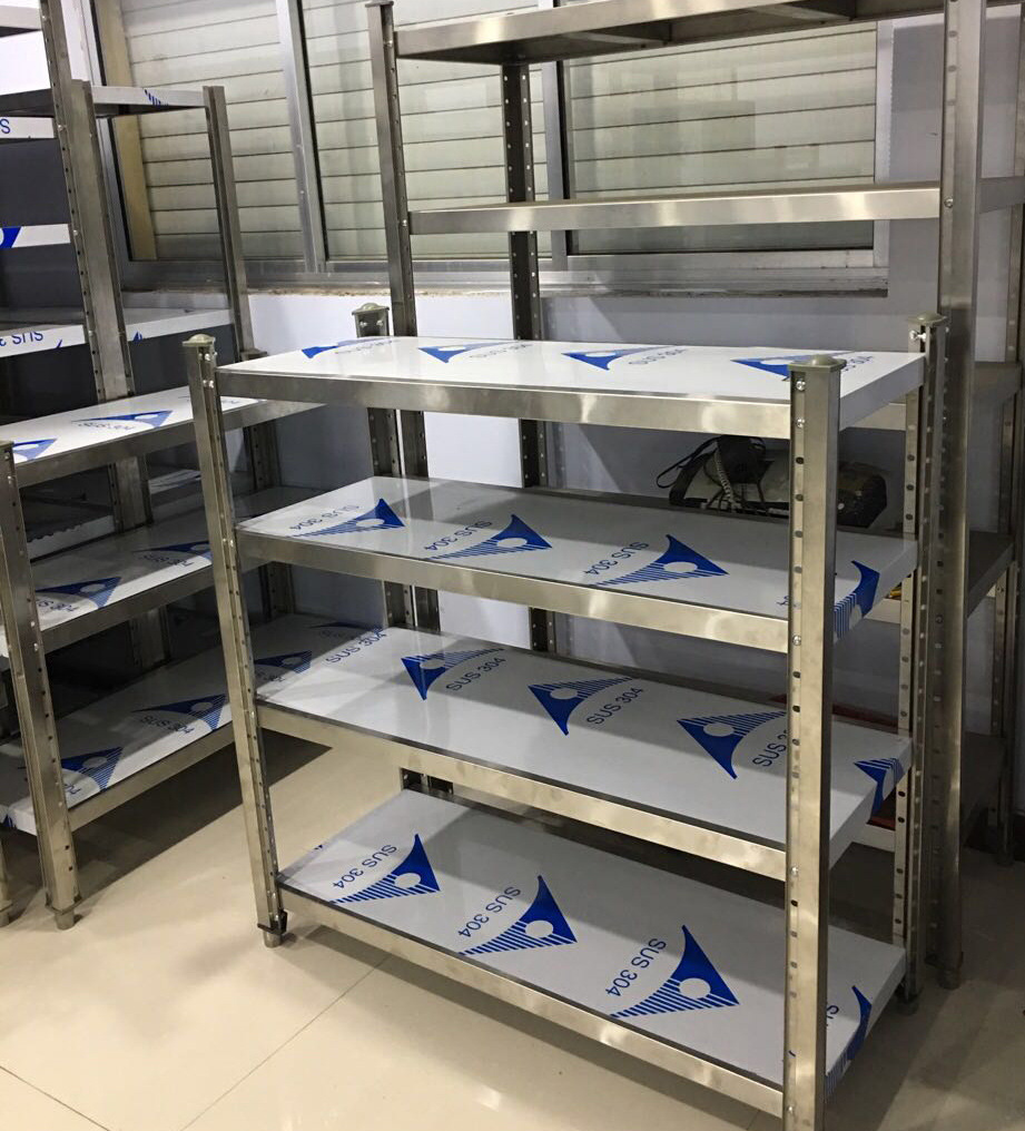 不锈钢货架 放置架 可调节高度货架 四层平板货架 商用可定做