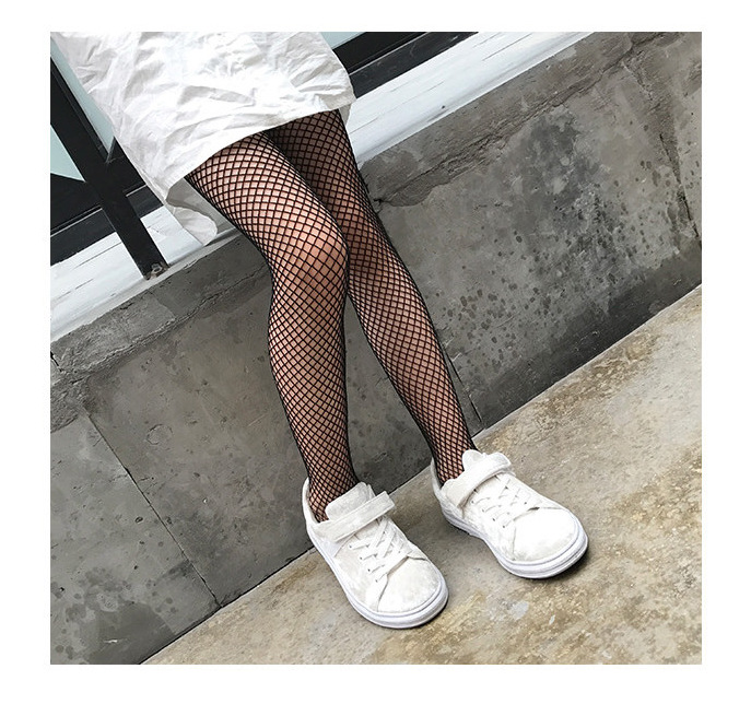 140cm以上)尺码均码童袜尺码儿童渔网丝袜 身高110-150cm颜色黑色小网