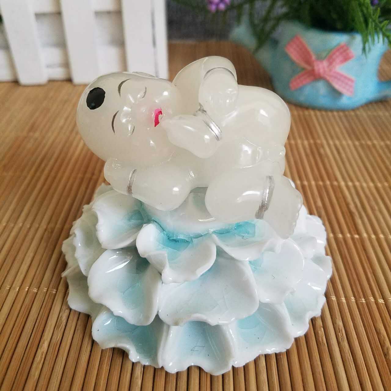 厂家直销四个吉祥娃夜光娃招财娃四喜娃家居树脂摆件生日小礼物