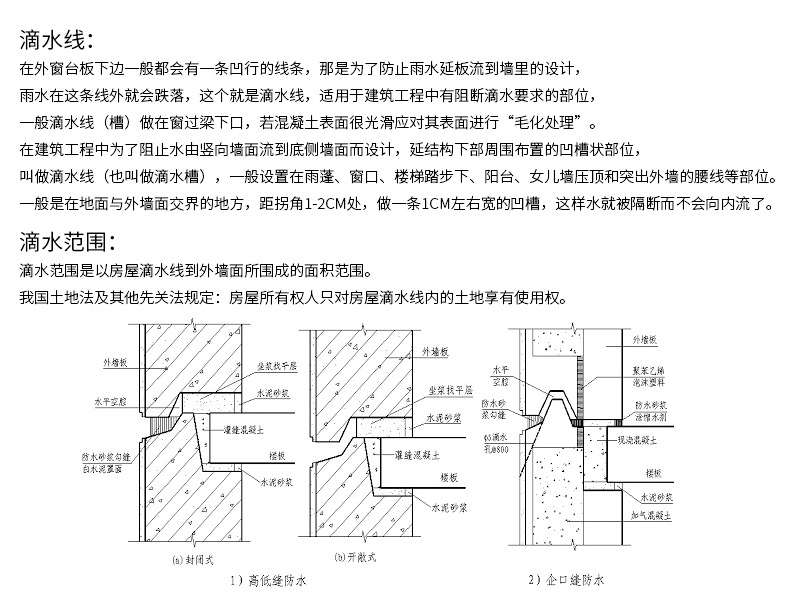 塑料滴水线施工图图片