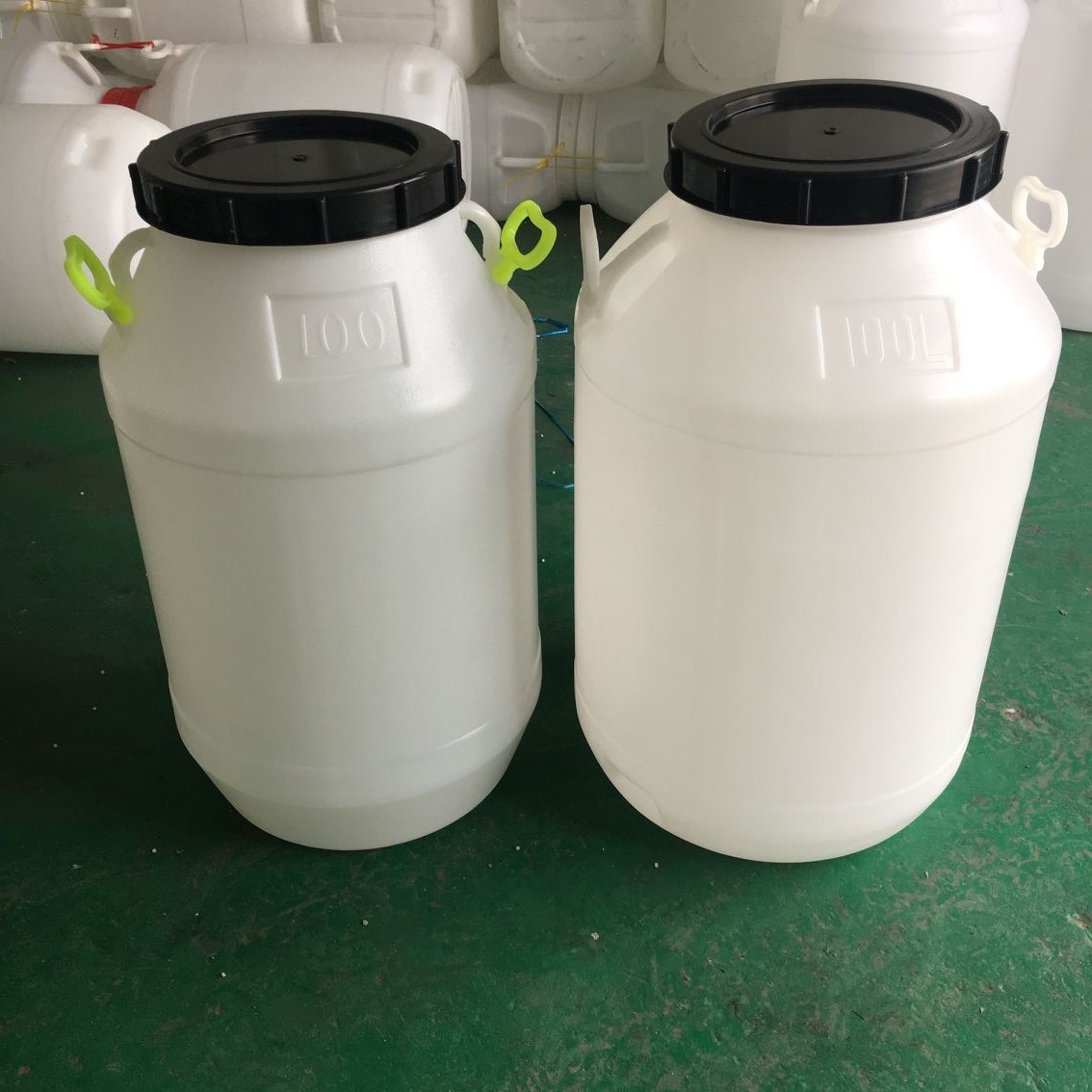 一方塑业100l带盖塑料储水圆桶 pe腌制桶食品桶/水塑料圆桶