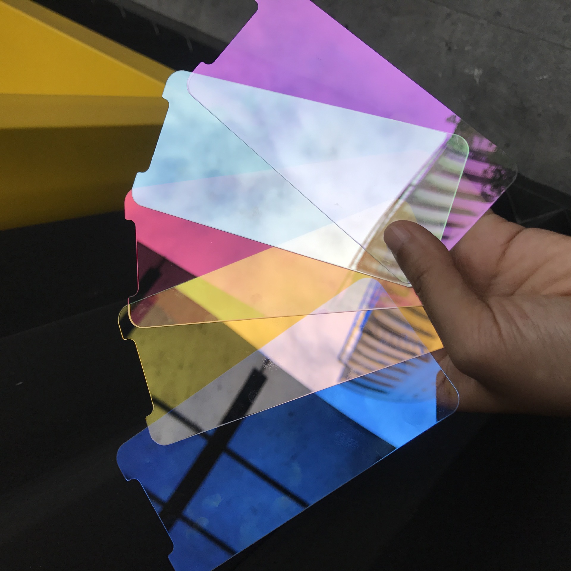 苹果xr全屏镜子膜iphonexs6.5炫彩镜子膜彩色膜iphone xsmax 6.