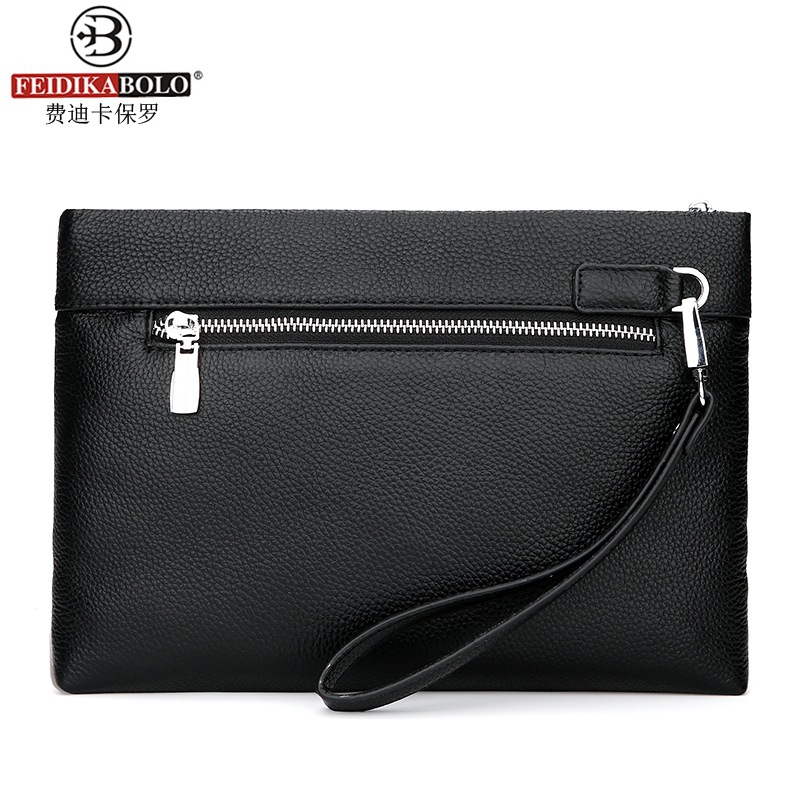 2022 Autumn New Business Men's Shoulder Bag Solid Color First Layer Cowhide Sewing Line Men's Bag