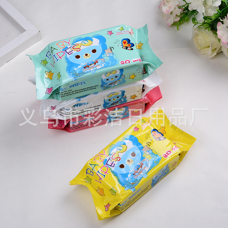 Child Baby Wet Wipes 80 Pumping Baby Newborn Baby Child Wet Tissue BB Wet Wipes Factory Wholesale