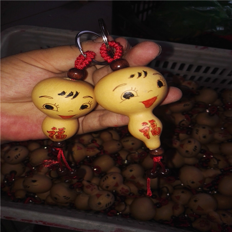 直销天然小葫芦(笑脸) 钥匙扣葫芦,文玩葫芦 把玩葫芦