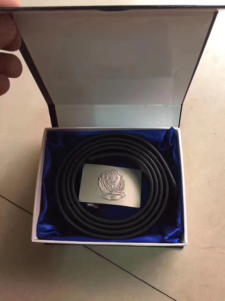 批发军迷礼品盒腰带国徽腰带 保安全钢头真皮带内腰带 裤带