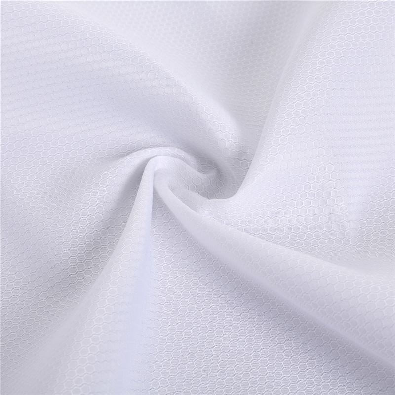 厂家直销纯白色弹丝双足球格子牛津布 29s全涤牛津布箱包收纳箱布