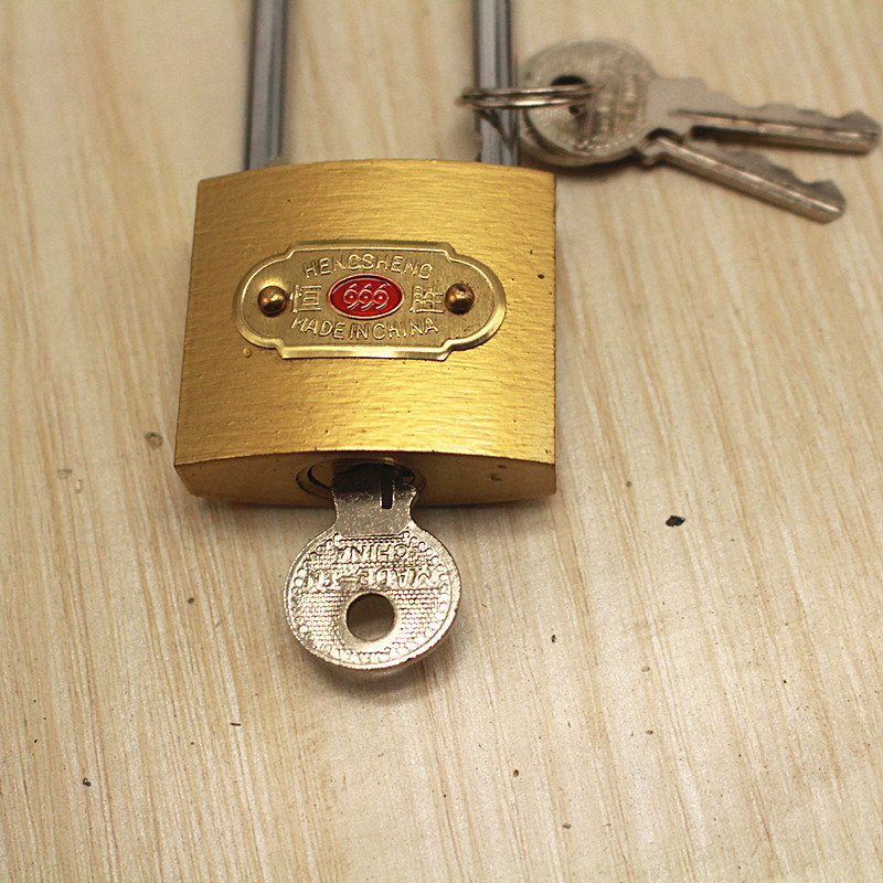 厂家直销恒胜牌仿铜一字长梁挂锁38mm型号齐全