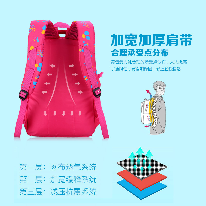 Children's Schoolbag Wholesale Factory Direct Sales Korean Children's Schoolbag 2-6 Grade Boys Children's Schoolbag Cross-Border