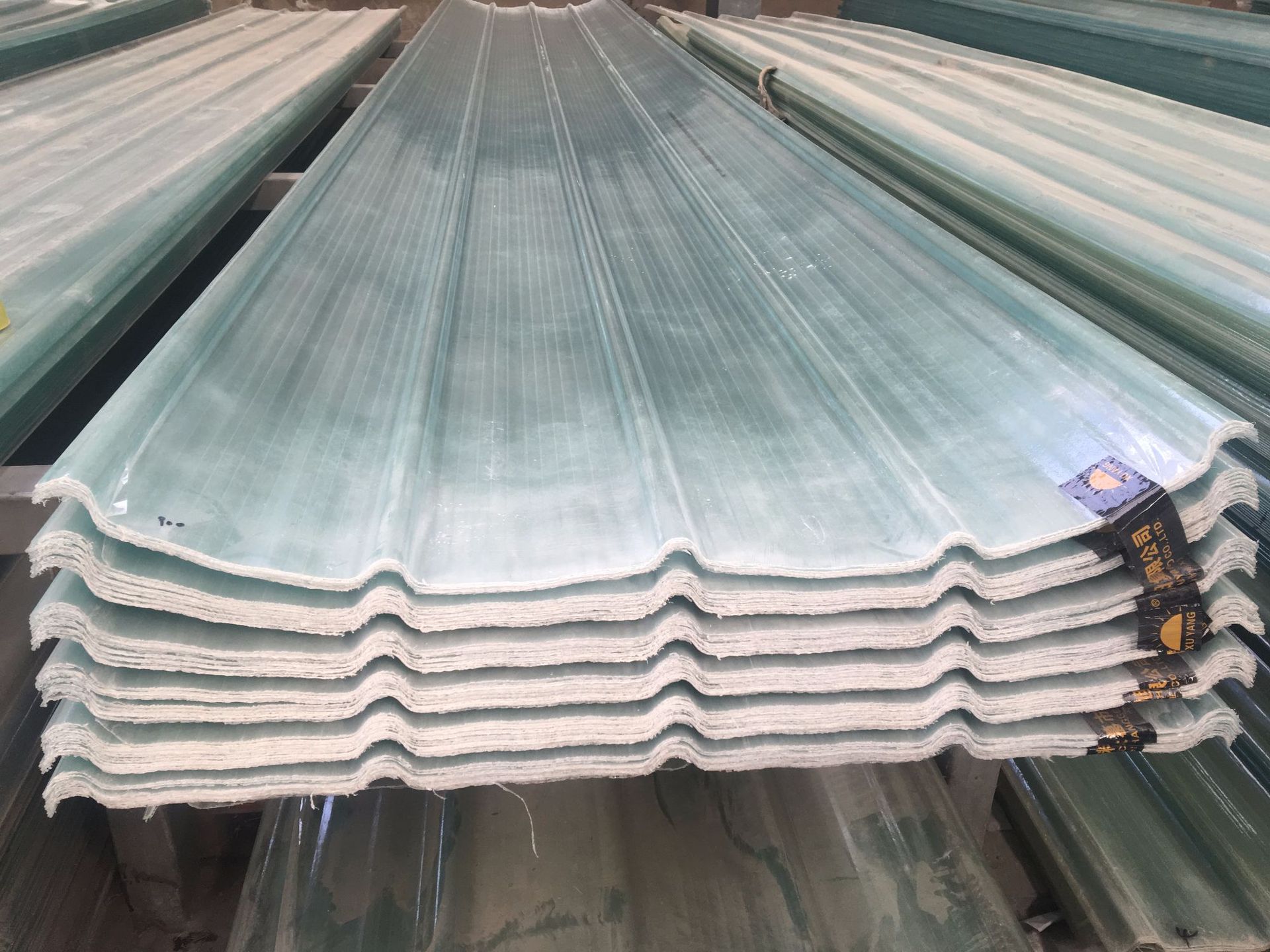 浙江省舟山市艾珀耐特frp采光瓦玻璃纤维环保建材厂房棚顶材料透明瓦