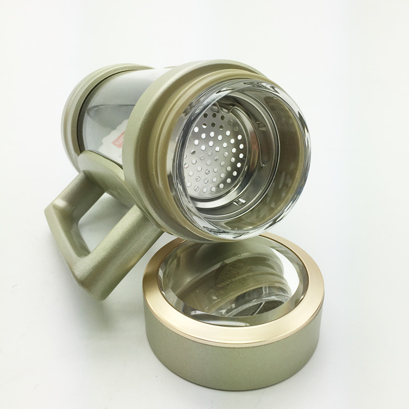 批发定制单层酷宝玻璃水杯亮盖茶水广告礼品男女士办公手柄茶杯子