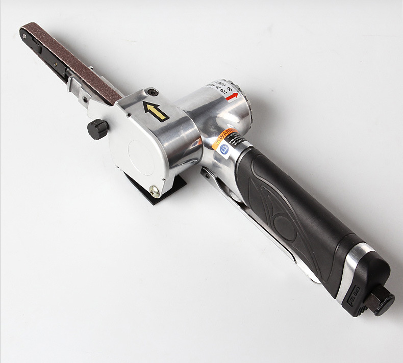 台湾威尔美特手持小型气动砂带机10mmx330气动环带打磨机ws-7132