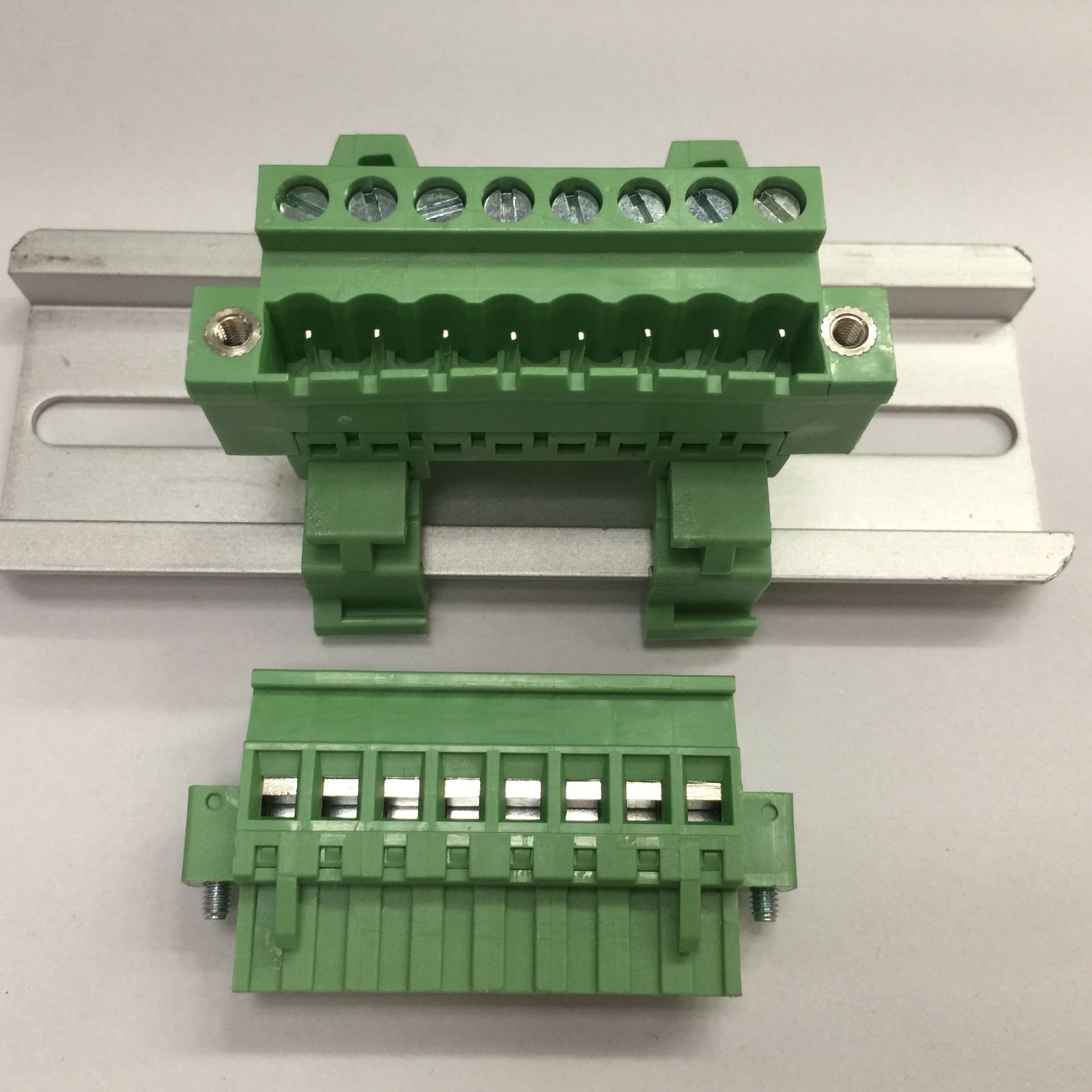 导轨式接线端子两排接线2edguvkm508mm2p16p带固定孔