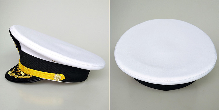 厂家批发美国正品海军帽 爵士帽 船长帽 船长帽 国航大盖帽